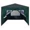 Party Tent 3X3 M Pe Roof And Side Panels Steel Frame Green