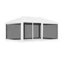 Party Tent With 4 Mesh Sidewalls 6X4 M White