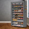 10 Tier Shoe Rack Portable Storage Cabinet Organiser Wardrobe Grey Cover