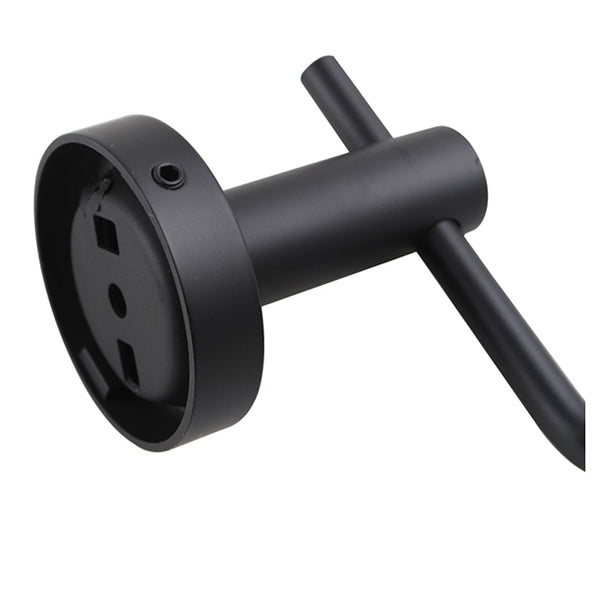 Euro Pin Lever Round Black Toilet Paper Roll Holder Wall Mounted