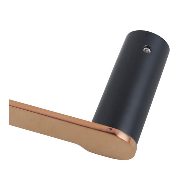 Black And Rose Gold Toilet Paper Holder Stainless Steel Wall Mounted
