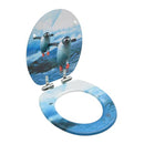 Wc Toilet Seat With Soft Close Lid Mdf Penguin Design