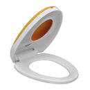 White And Yellow Soft Close Toilet Seat Adults Or Children