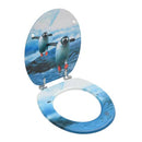 Wc Toilet Seat With Lid Mdf Penguin Design