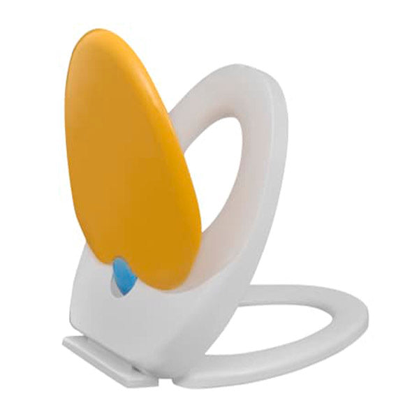 White And Yellow Soft Close Toilet Seat Adults Or Children