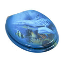 Wc Toilet Seat With Soft Close Lid Mdf Dolphins Design