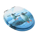 Wc Toilet Seat With Soft Close Lid Mdf Penguin Design