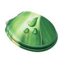 Wc Toilet Seat With Soft Close Lid Mdf Green Water Drop Design