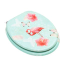 Wc Toilet Seat With Lid Mdf Flamingo Design