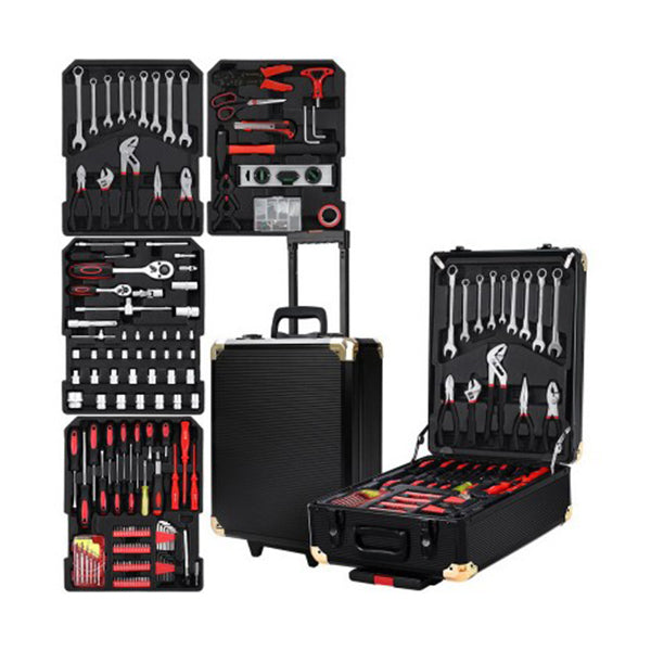 816 Pcs Tool Kit Trolley Case Mechanics Box Toolbox Portable Diy Set
