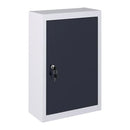 Wall Mounted Tool Cabinet Industrial Style Metal Black And Grey