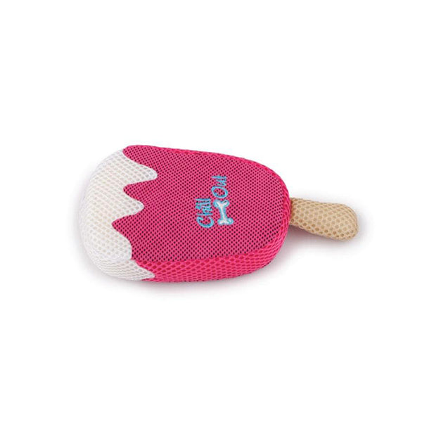 Dog Drinking Sponge Soak Strawberry Ice Cream Shape Chew Play Toy Pink