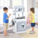 Double Sided Kids Play Kitchen with Cooking Sets for Toddlers Ages 3plus