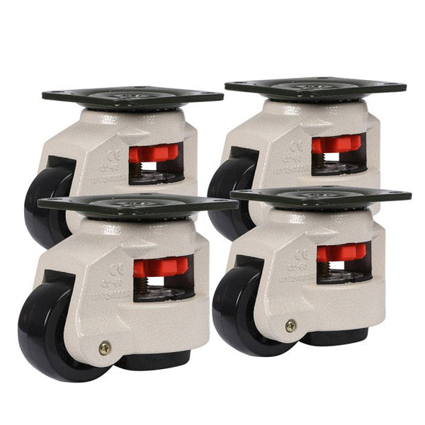 Leveling Casters Swivel Workbench Adjustable Wheel Retractable 4Pcs