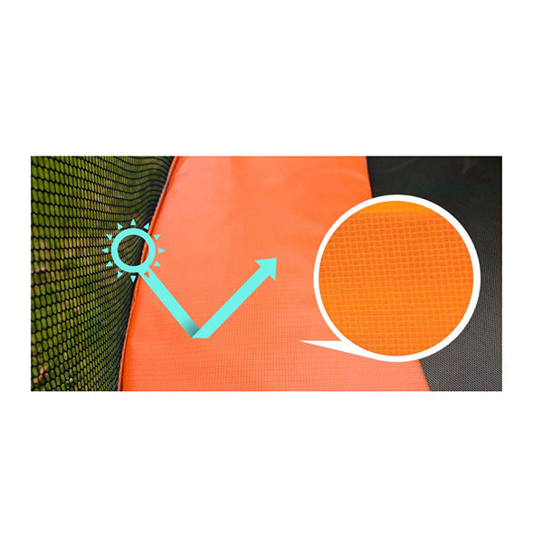 6Ft Trampoline Replacement Safety Spring Pad Round Cover Orange