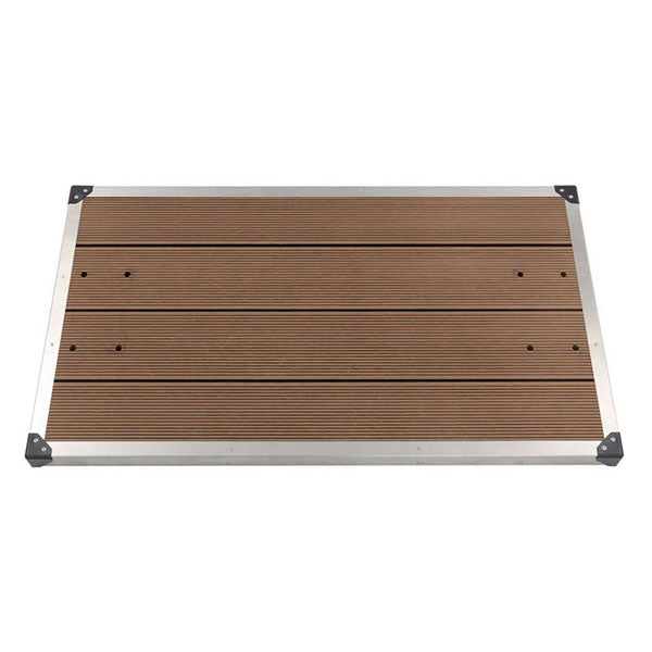 Outdoor Shower Tray Wpc Stainless Steel 110X62 Cm