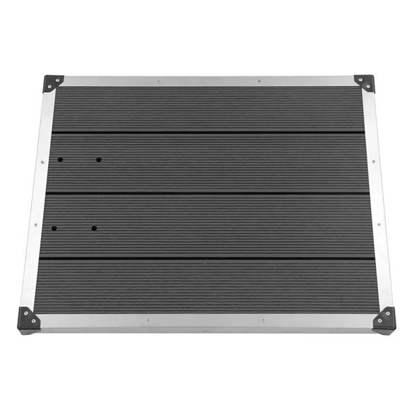 Outdoor Shower Tray Wpc Stainless Steel 80X62 Cm
