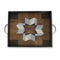 Wooden Tray On Stand With Medallion Design 55X55X56Cm