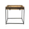 Wood Tray Table With Brass Cladding 61X51X45Cm