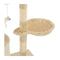 Cat Tree With Sisal Scratching Posts 138 Cm Beige