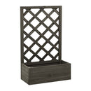 Garden Trellis Planter Grey 50X25X90 Cm Solid Firwood