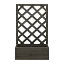 Garden Trellis Planter Grey 50X25X90 Cm Solid Firwood