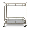 2 Tier Trolley Metal And Mirror 75X41X84Cm