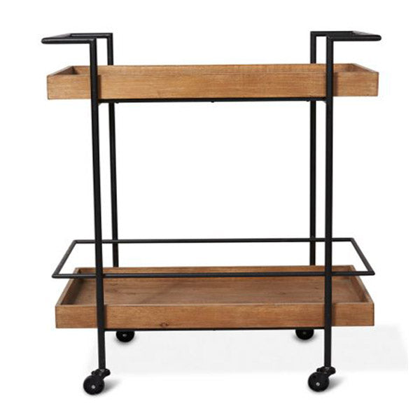 Kitchen Trolley Cart Wood And Metal 73X40X90Cm