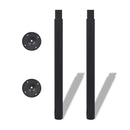 Telescopic Table Legs 2 Pcs Black 710 Mm To 1100 Mm