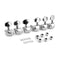 6Pcs Tuning Pegs Semi Closed Machine Heads For Acoustic Guitar Chrome