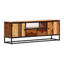 Tv Cabinet 120X30X40 Cm Solid Reclaimed Wood And Steel