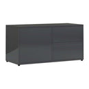 Tv Cabinet High Gloss Grey 80X34X36 Cm Chipboard