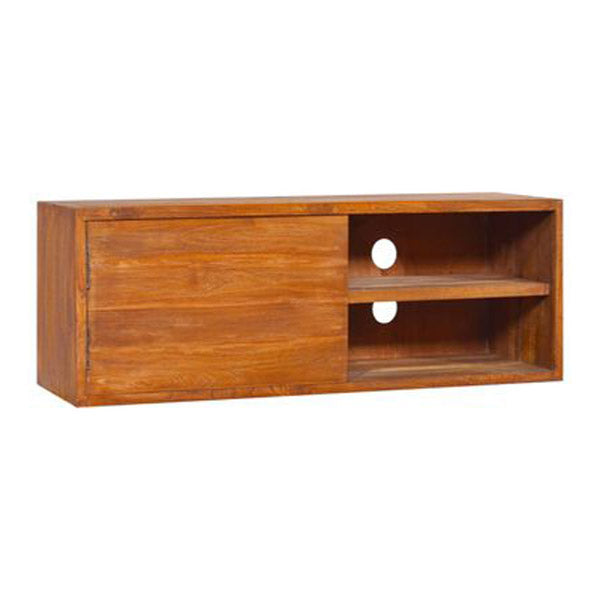 Wall Mounted Tv Cabinet 90X30X30 Cm Solid Teak Wood