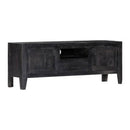Tv Cabinet Black 118X30X40 Cm Solid Mango Wood