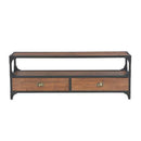 Tv Cabinet With 2 Drawers 120X30X40 Cm Solid Pine Wood