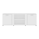 Tv Cabinet White 120X34X37 Cm Chipboard