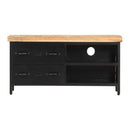 Tv Cabinet 90X30X41 Cm Rough Mango Wood