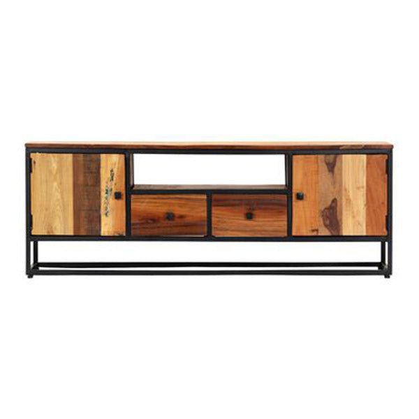 Tv Cabinet 120X30X40 Cm Solid Reclaimed Wood And Steel