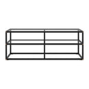Tv Cabinet Black With Tempered Glass 120X40X40 Cm