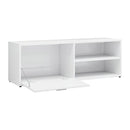 Tv Cabinet 120X34X37 Cm Chipboard High Gloss White