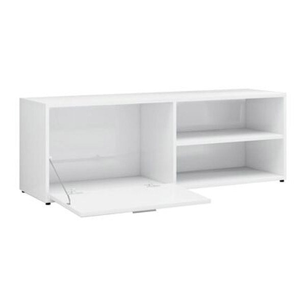 Tv Cabinet 120X34X37 Cm Chipboard High Gloss White