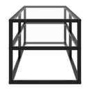 Tv Cabinet Black With Tempered Glass 120X40X40 Cm