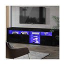 Tv Cabinet Entertainment Unit Stand Rgb Led Gloss 3 Doors 180 Cm