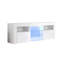 Tv Cabinet Entertainment Unit Stand Rgb Led Gloss Furniture 160 Cm