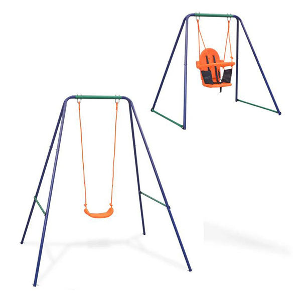 2 In 1 Single Swing And Toddler Swing Orange