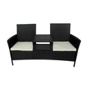 2 Seater Garden Sofa With Tea Table Poly Rattan