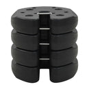 Gazebo Weight Plates 4 Pcs Black 220X30 Mm Concrete