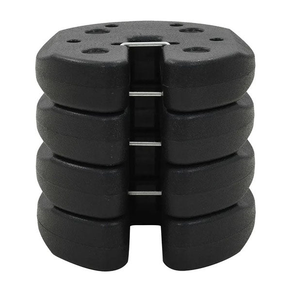 Gazebo Weight Plates 4 Pcs Black 220X30 Mm Concrete