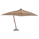 Cantilever Umbrella With Wooden Pole 400X300 Cm