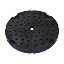 Umbrella Base Fan Shaped 4 Pcs Black